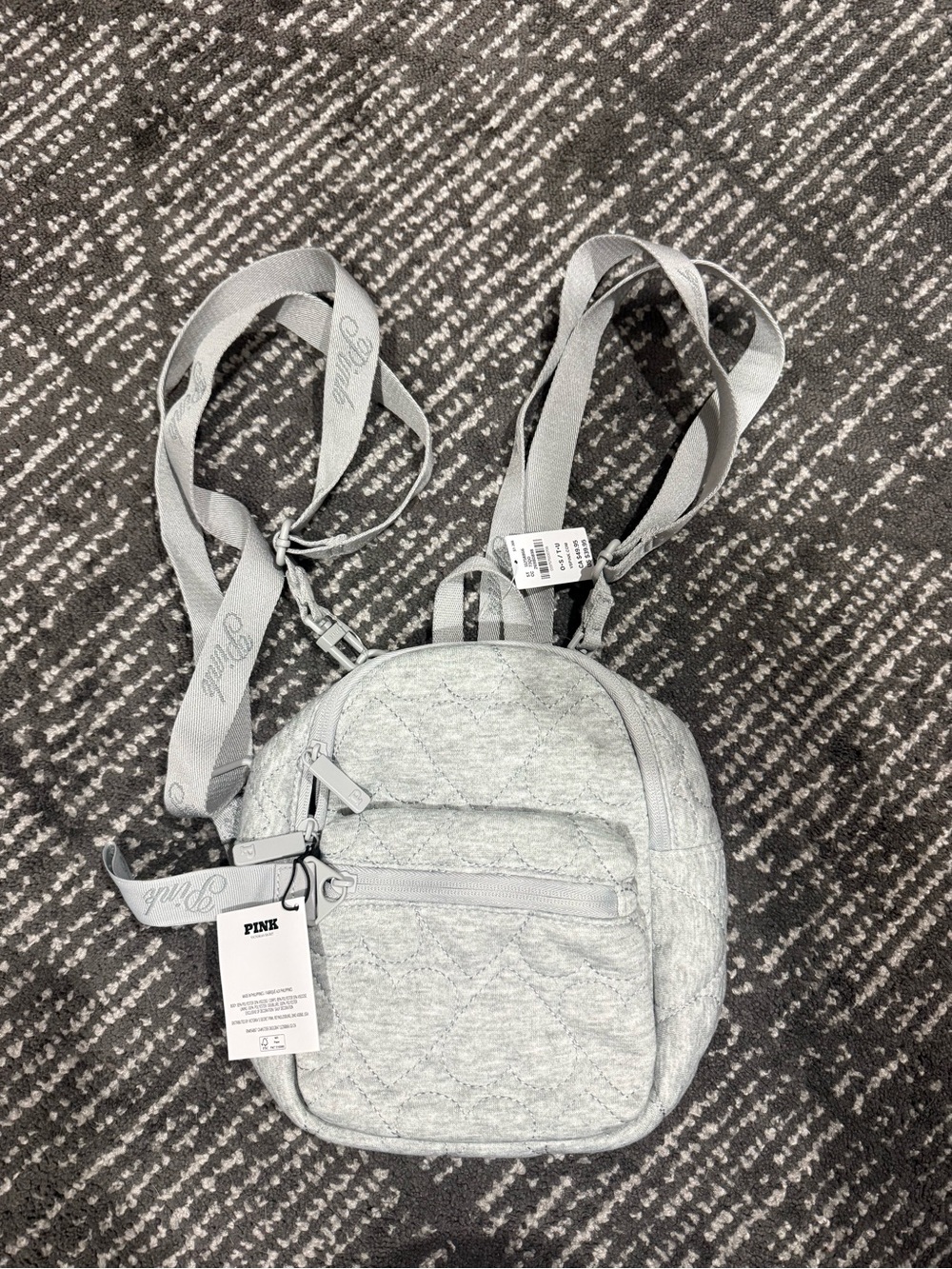 Pink brand mini backpack